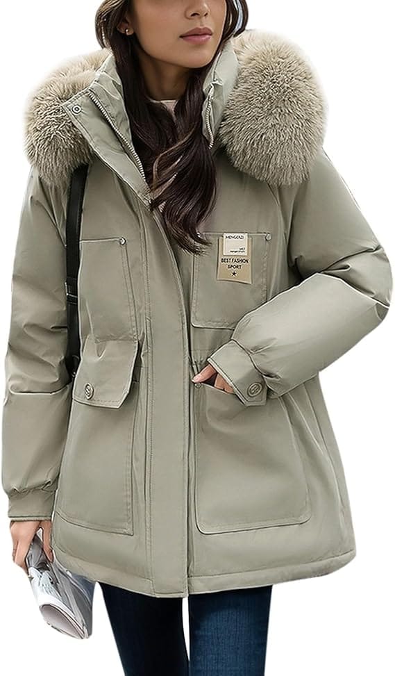 Tendances de Mode pour TOFOTL Veste Polaire Femme avec Poche Oversize Parka Chic Et Elegant Plein Air Baggy Outdoor Chaud Vêtements Parka Respirant