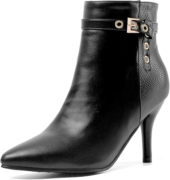 Viéctaa Bottine Femme en Tendances Hiver Sexy Talon Haut Aiguille Serpent