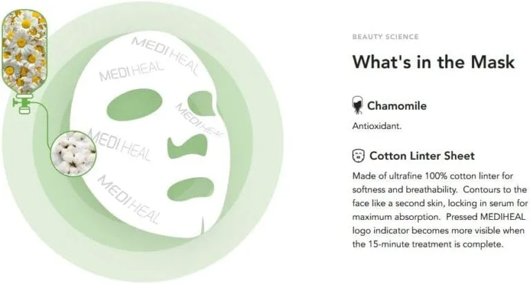 MEDIHEAL Masque officiel [n°1 de la Corée] – Masque de contrôle des imperfections essentielles d'arbre à thé (5 masques)