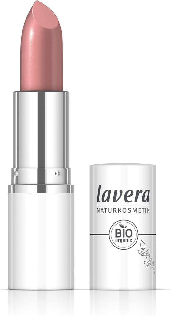 lavera Cream Glow Lipstick -Retro Rose 02 - Couleur intense - Fini satiné brillant - Grand confort - Jusqu'à 6 heures de tenue - vegan - Cosmétiques naturels (1x 18 g)