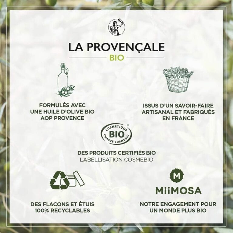 La Provençale - La Douche Nutritive Senteur Miel de Fleurs - Gel Douche Certifié Bio - Huile d’Olive Bio AOC Provence - 500 ml