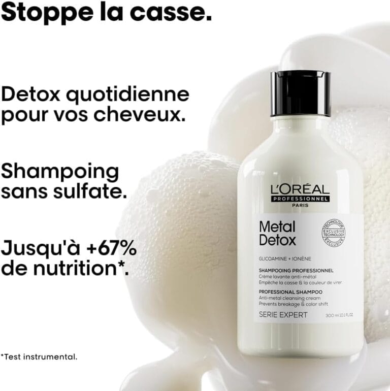 L’Oréal Professionnel, Shampoing Anti-Casse, Cheveux Abîmés & Cassants, Colorés ou Naturels, Détoxifie & Renforce la Fibre, Couleur Longue Durée,...
