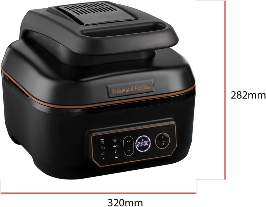 Russell Hobbs Air Fryer XL 5,5l [Multicuiseur: frit, cuit, rôti, grille] Friteuse sans huile & Gril (7 programmes, Convient au lave-vaiselle, Contrôle...