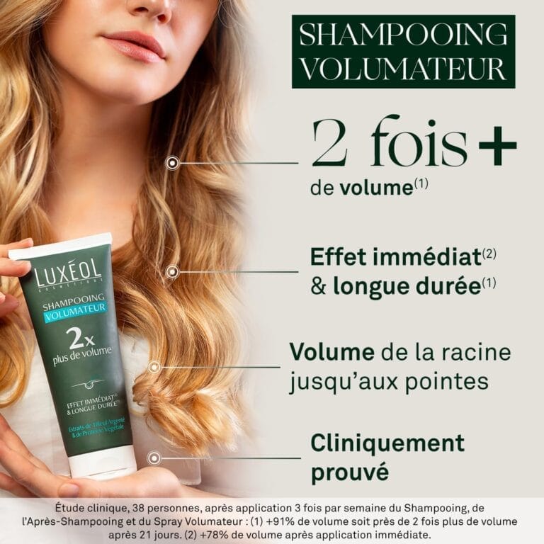 LUXEOL - Shampoing Volumateur - Double le Volume des Cheveux(1) - Effet Immédiat(2) & Longue Durée(1) - Cliniquement Prouvé - Formule d'Origine...