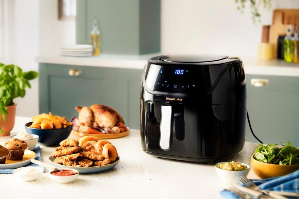 Russell Hobbs Air fryer de 4L [Multicuiseur: 7 fonctions|10 programmes] Friteuse sans huile (cuit, grille, rôtit & plus; convient au lave-vaisselle,...