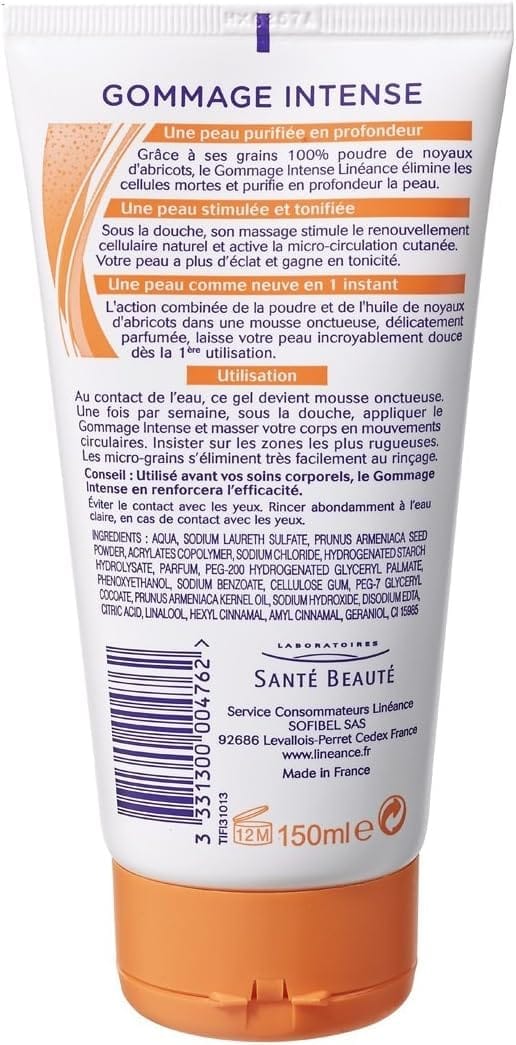Linéance Gommage Corps Intense, 100% d'Origine Naturelle