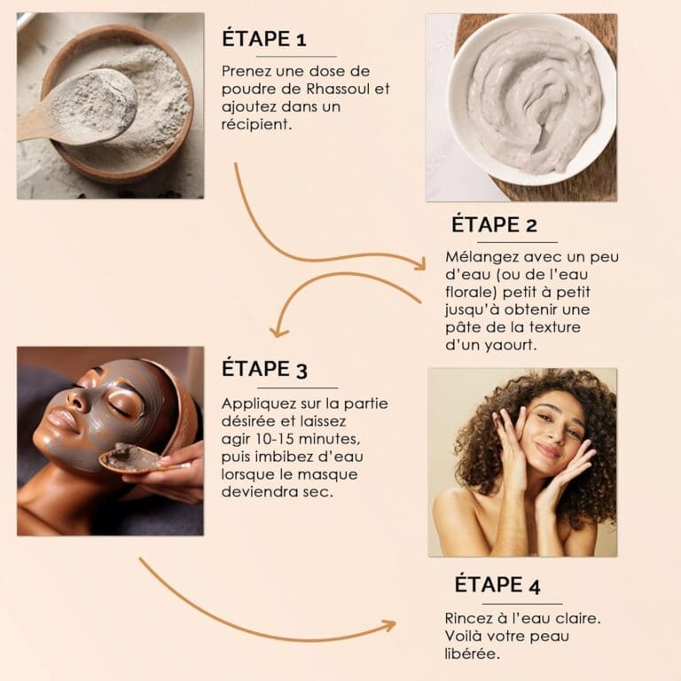 Rhassoul en poudre - Argile Purifiante du Maroc 100% Naturelle et Hypoallergénique - Masque Peau et Cheveux
