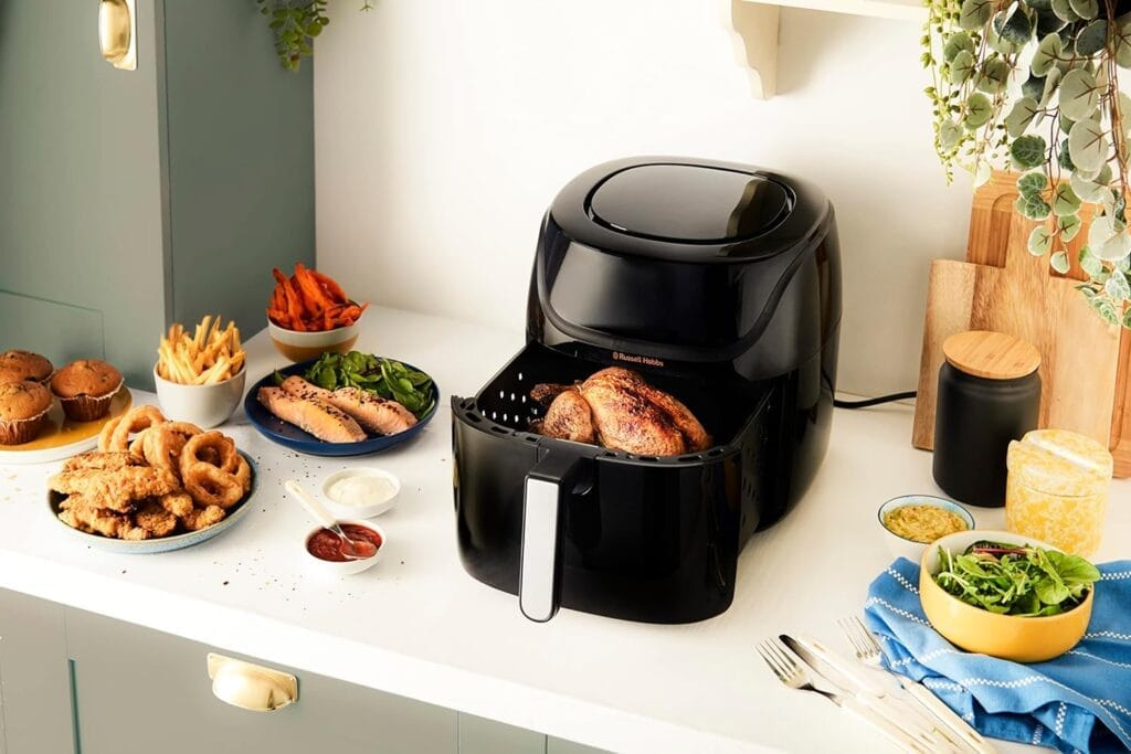 Russell Hobbs Air fryer de 4L [Multicuiseur: 7 fonctions|10 programmes] Friteuse sans huile (cuit, grille, rôtit & plus; convient au lave-vaisselle,...