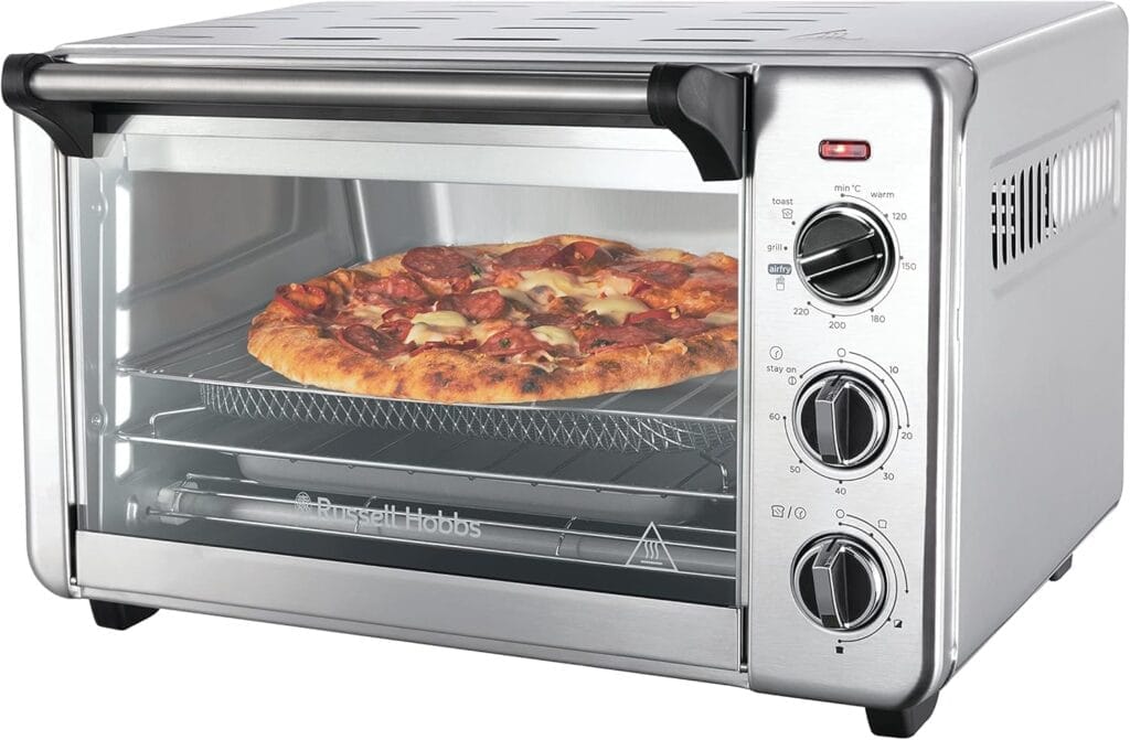 Russell Hobbs Mini Four Air fryer [5en1: frire sans huile, cuire au four, griller, toaster, maintenir au chaud] Express (20L, Pizza 30cm, économie d'...