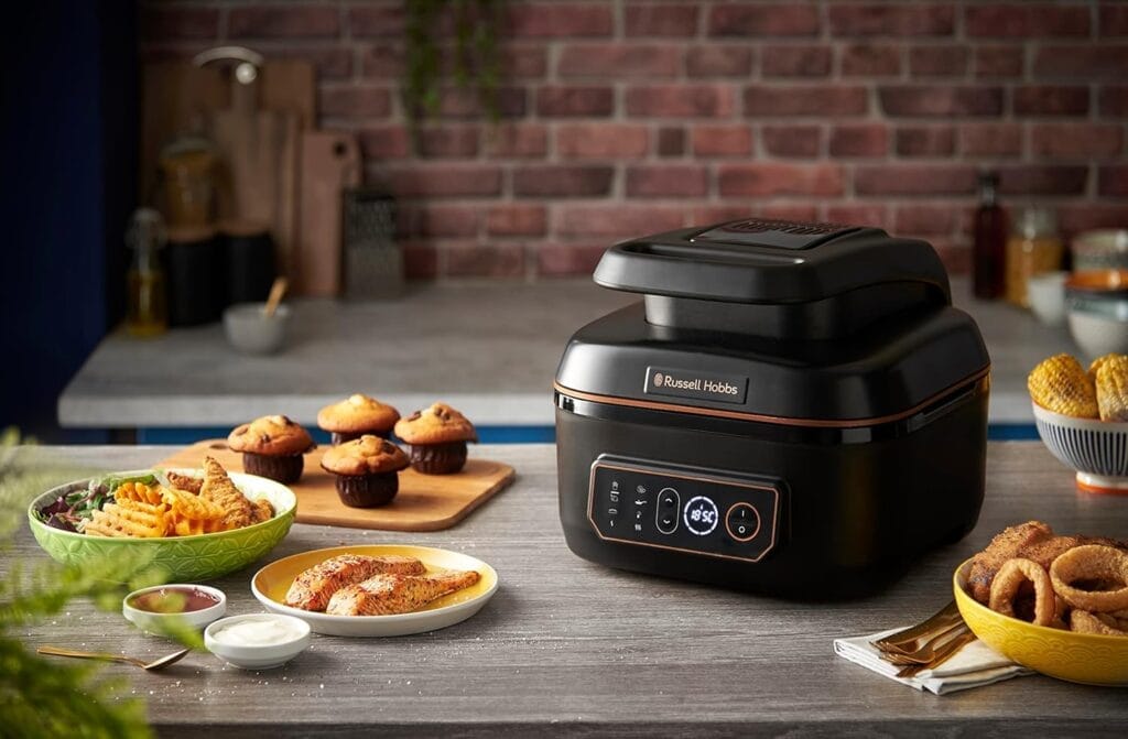 Russell Hobbs Air Fryer XL 5,5l [Multicuiseur: frit, cuit, rôti, grille] Friteuse sans huile & Gril (7 programmes, Convient au lave-vaiselle, Contrôle...