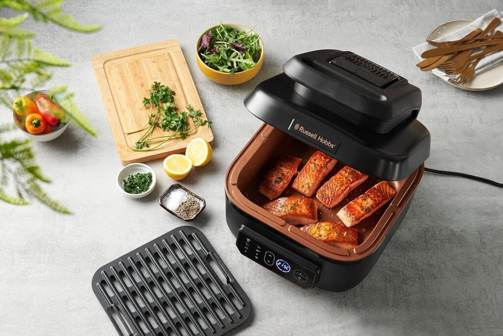 Russell Hobbs Air Fryer XL 5,5l [Multicuiseur: frit, cuit, rôti, grille] Friteuse sans huile & Gril (7 programmes, Convient au lave-vaiselle, Contrôle...